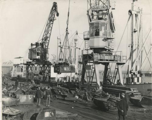 Photograph of Loading Scrap Metal Blyth Harbour